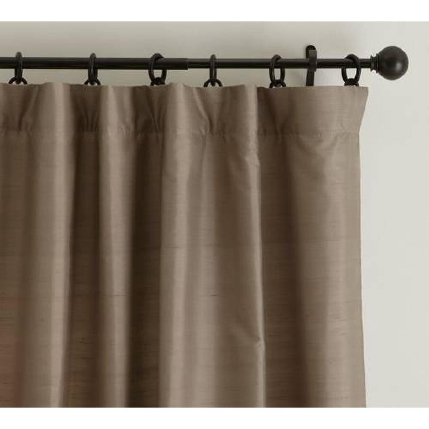 Pottery Barn Dupioni Silk Drapes - image-5