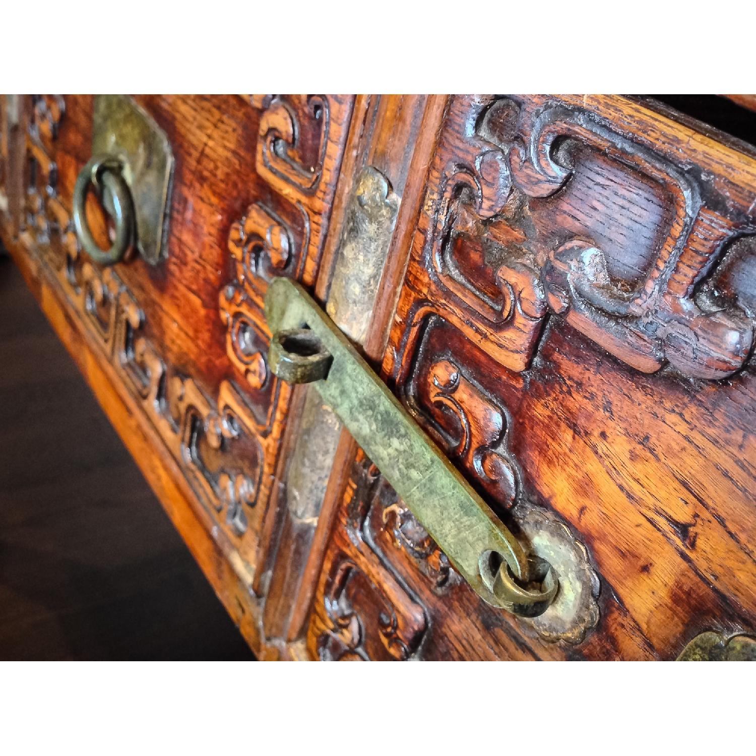 Antique Asian Carved Desk - image-6