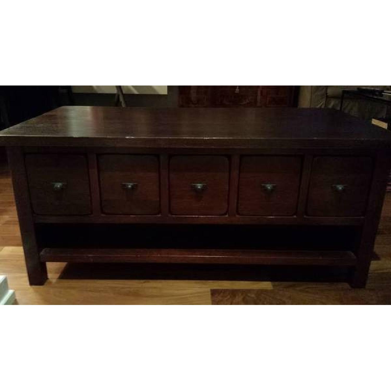 Pottery Barn Apothecary Coffee Table - Wooden - image-2