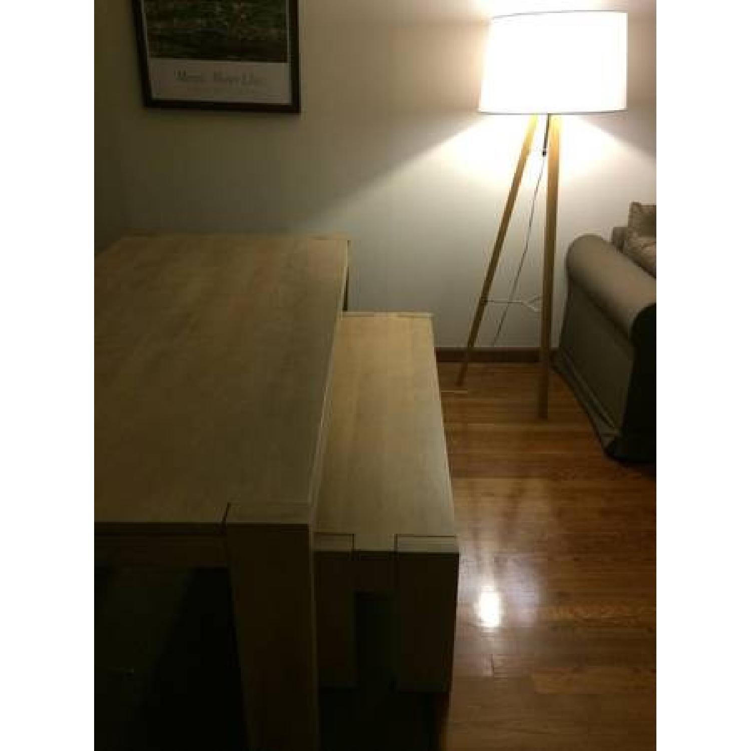 West Elm Boerum Dining Table With 2 Benches - image-1