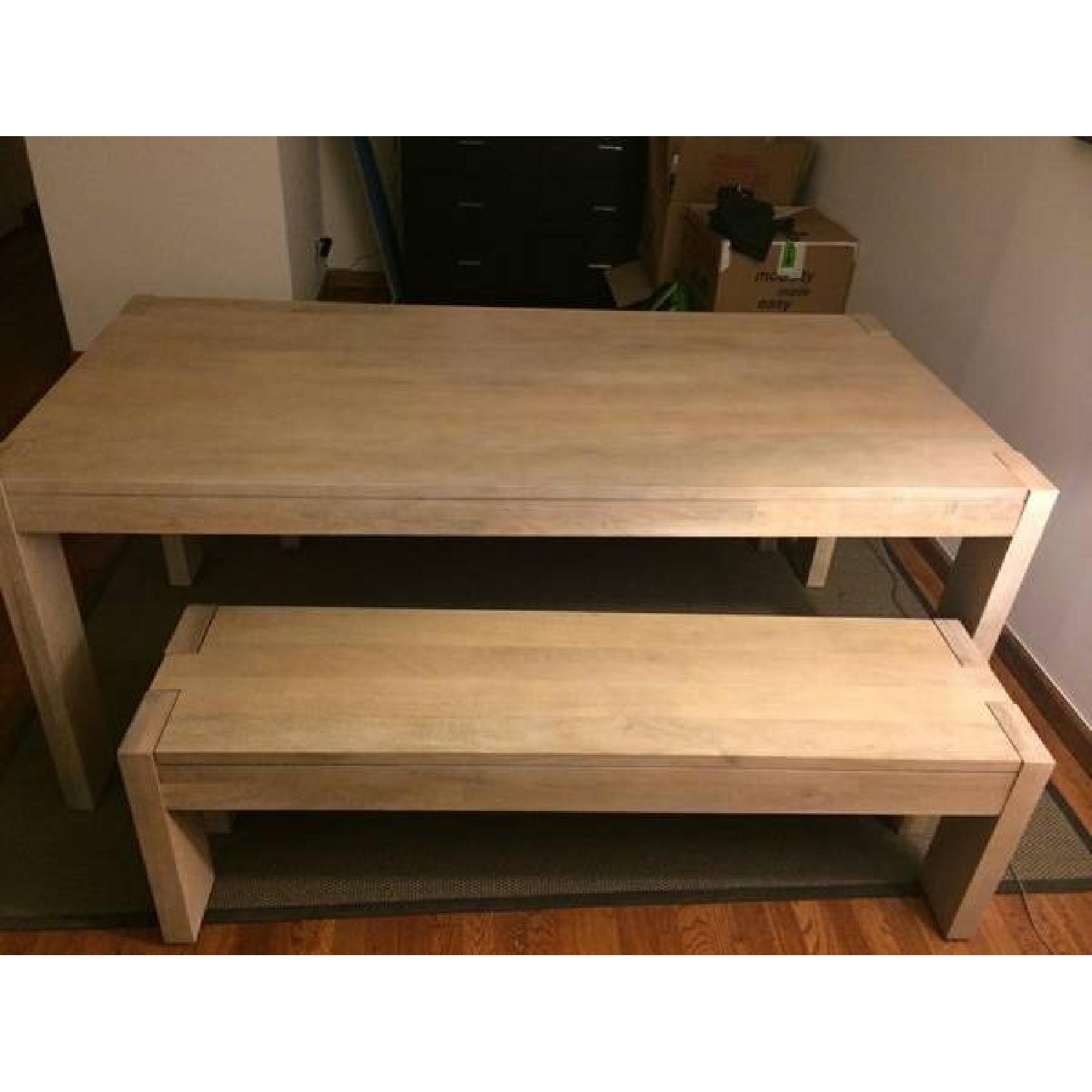 West Elm Boerum Dining Table With 2 Benches - image-4