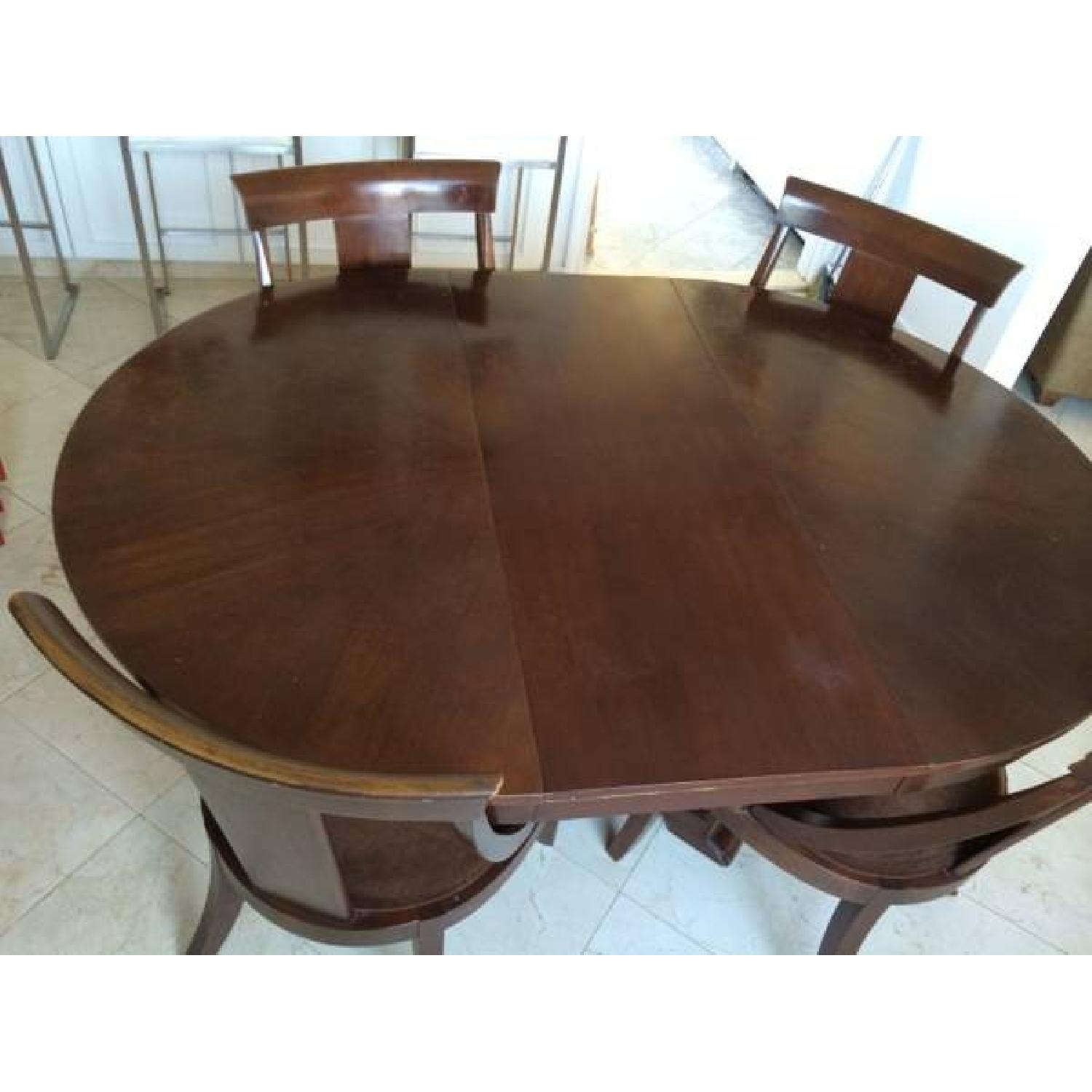 Ethan Allen Medallion Dining Table and 4 Chairs - image-2