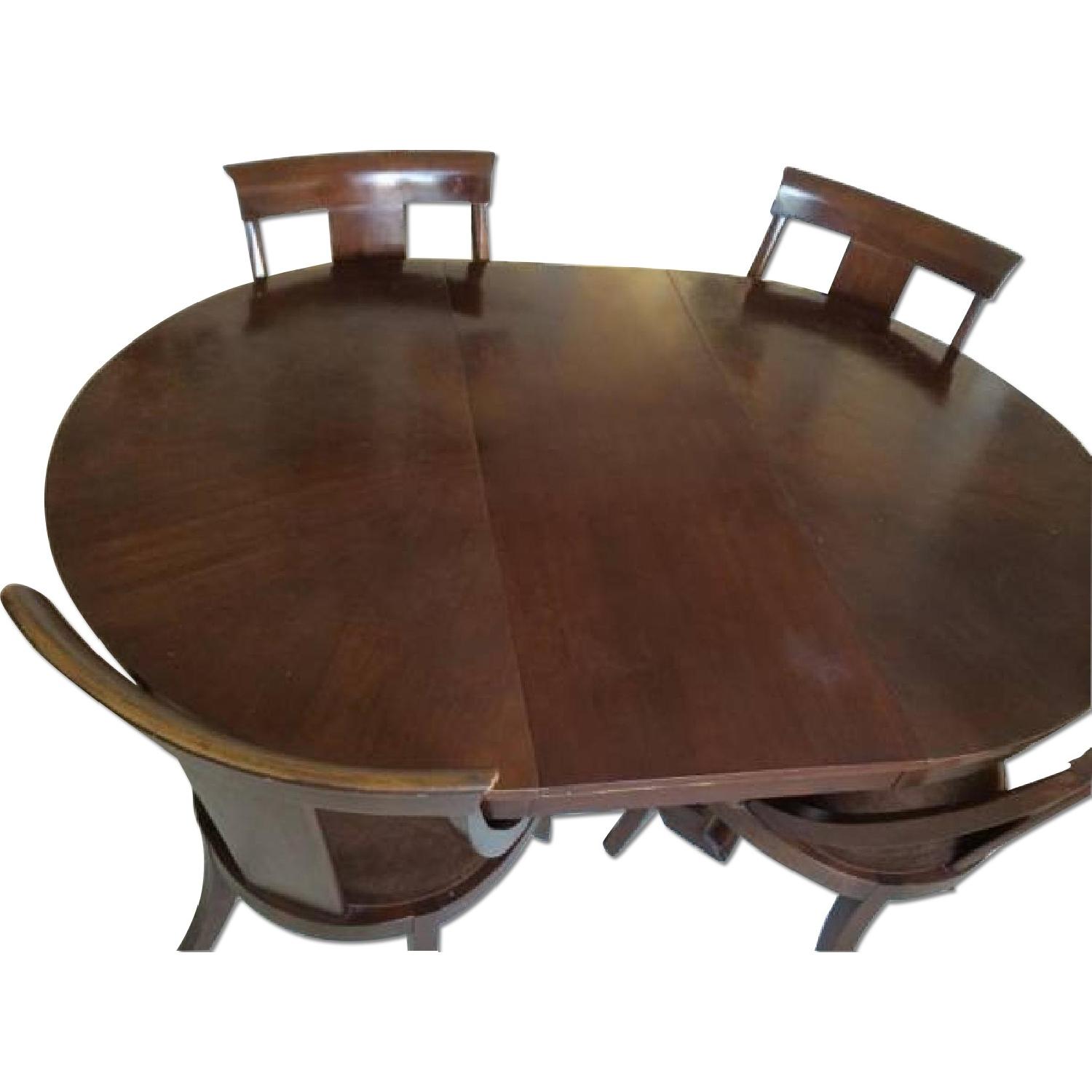 Ethan Allen Medallion Dining Table and 4 Chairs - image-0