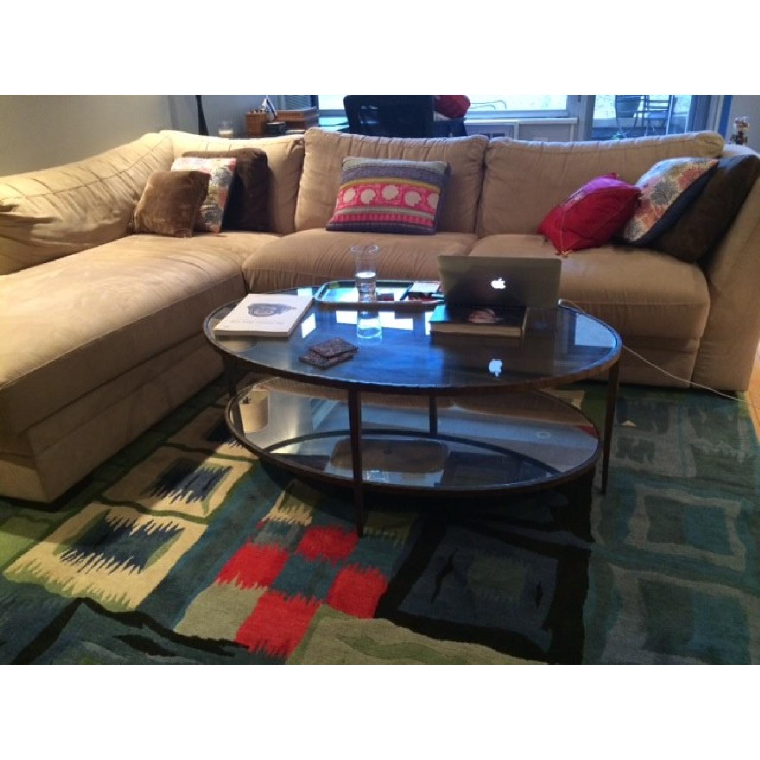 Macy's Microfiber Sectional Couch - image-2