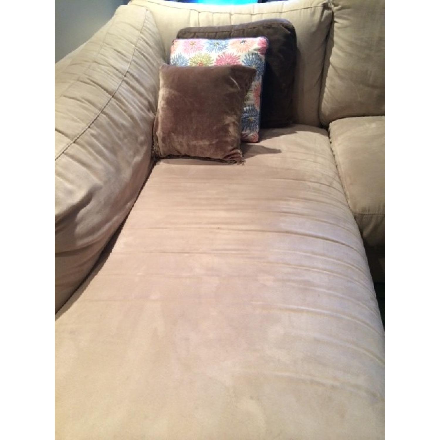 Macy's Microfiber Sectional Couch - image-3