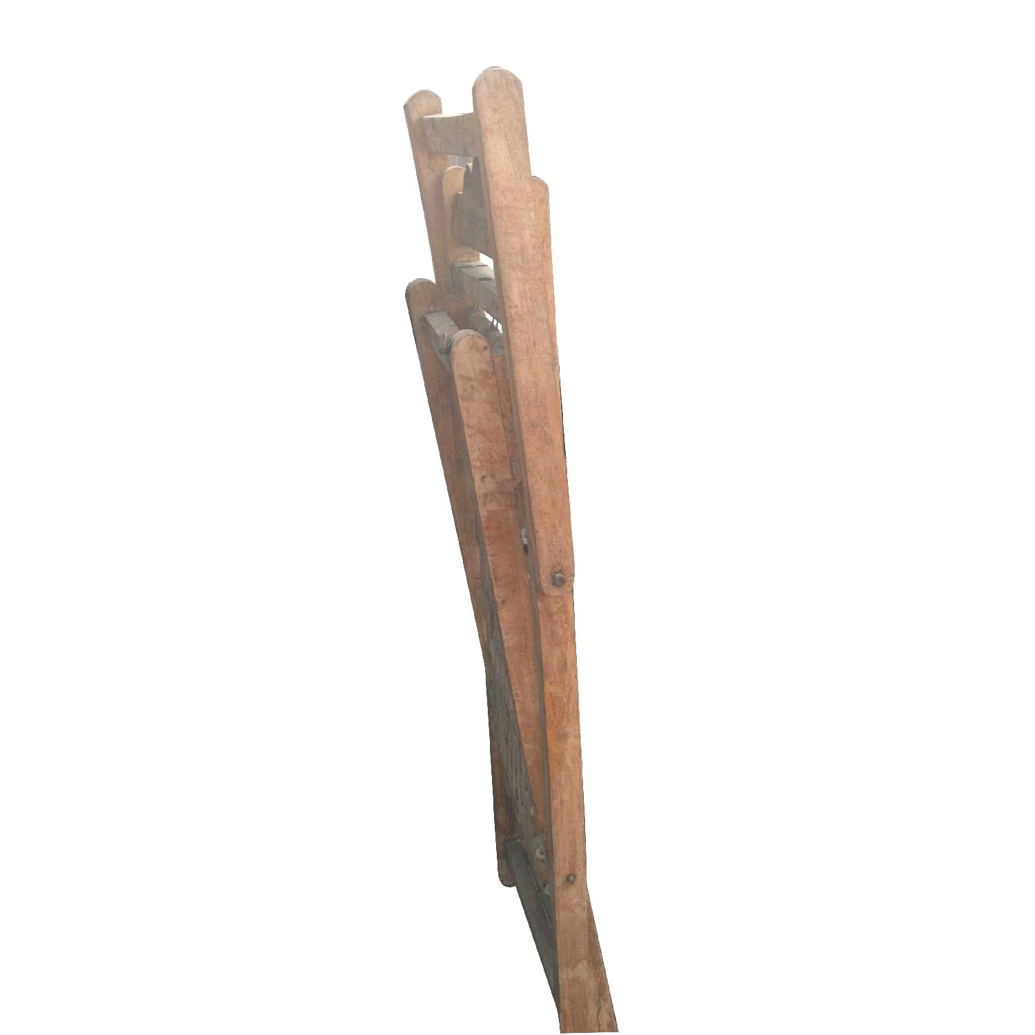 Teak folding lounge chairs - image-1