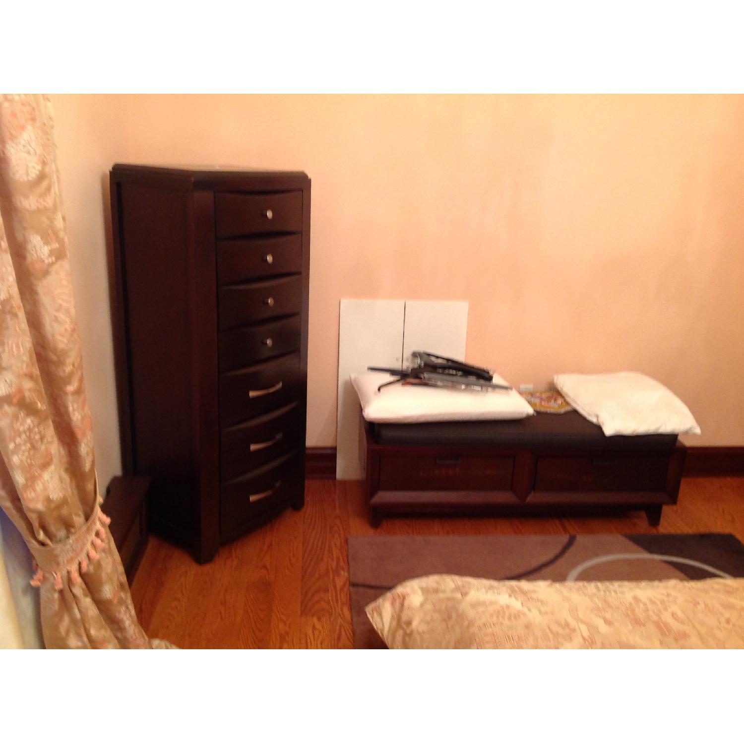 Wooden Dresser and Storage Bench AptDeco