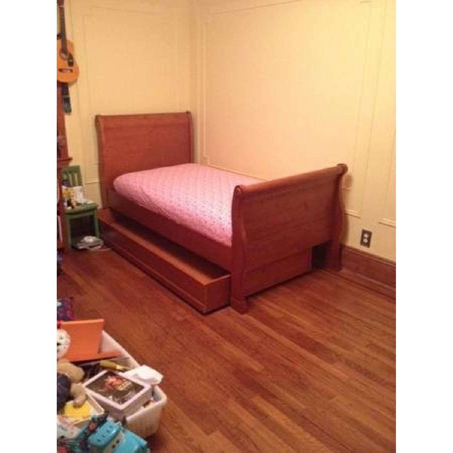 Pottery Barn Kids Trundle Sleigh Bed - image-1