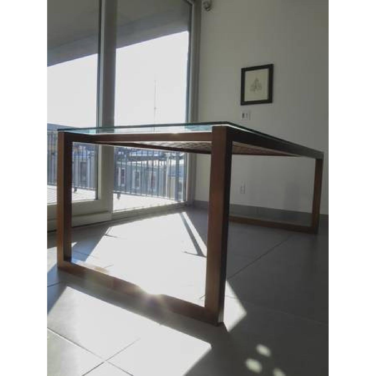 Crate & Barrel Lattice Table and 6 Blake Chairs - image-1