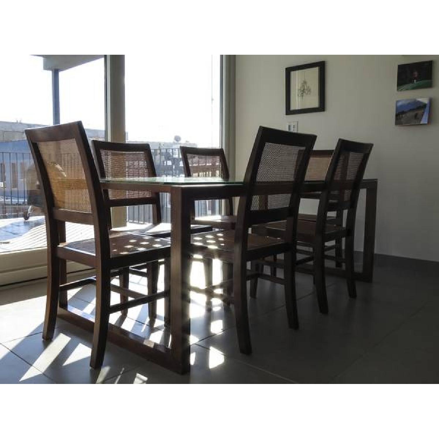 Crate & Barrel Lattice Table and 6 Blake Chairs - image-4