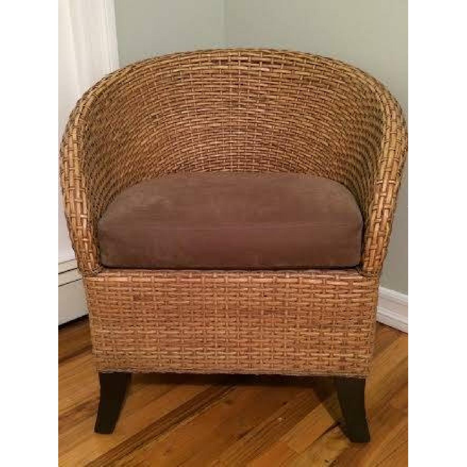 Crate & Barrel Monaco Rattan Chair AptDeco