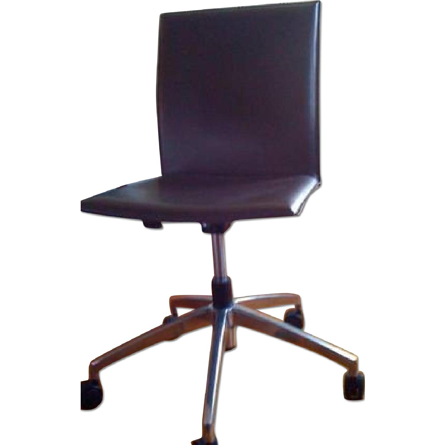 Crate & Barrel Folio Leather Office Chair AptDeco