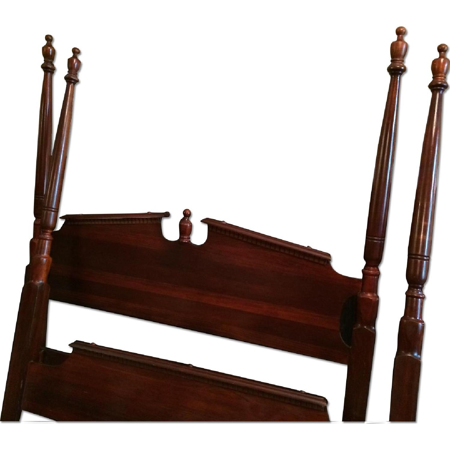 Dark wood bed frame AptDeco