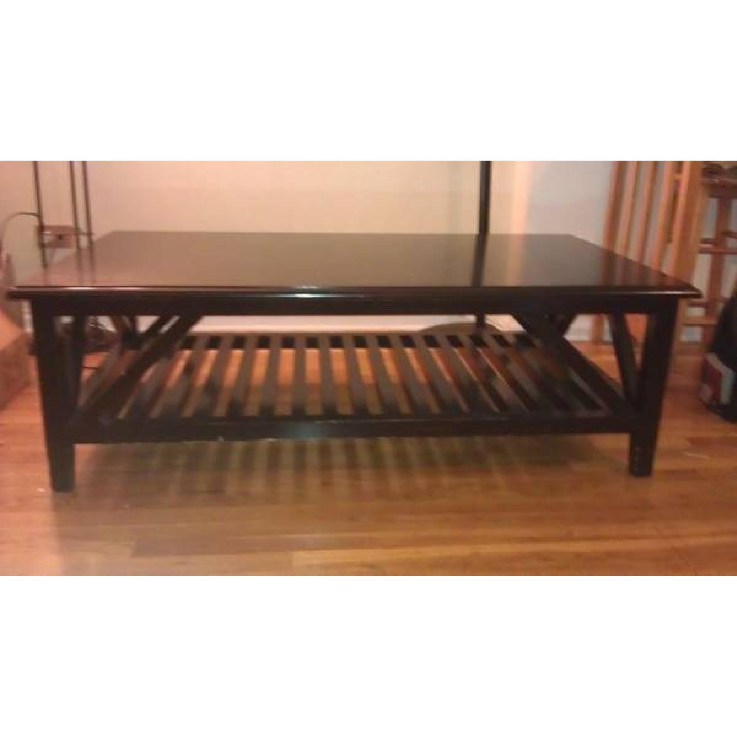 Pottery Barn Black Coffee Table - image-2