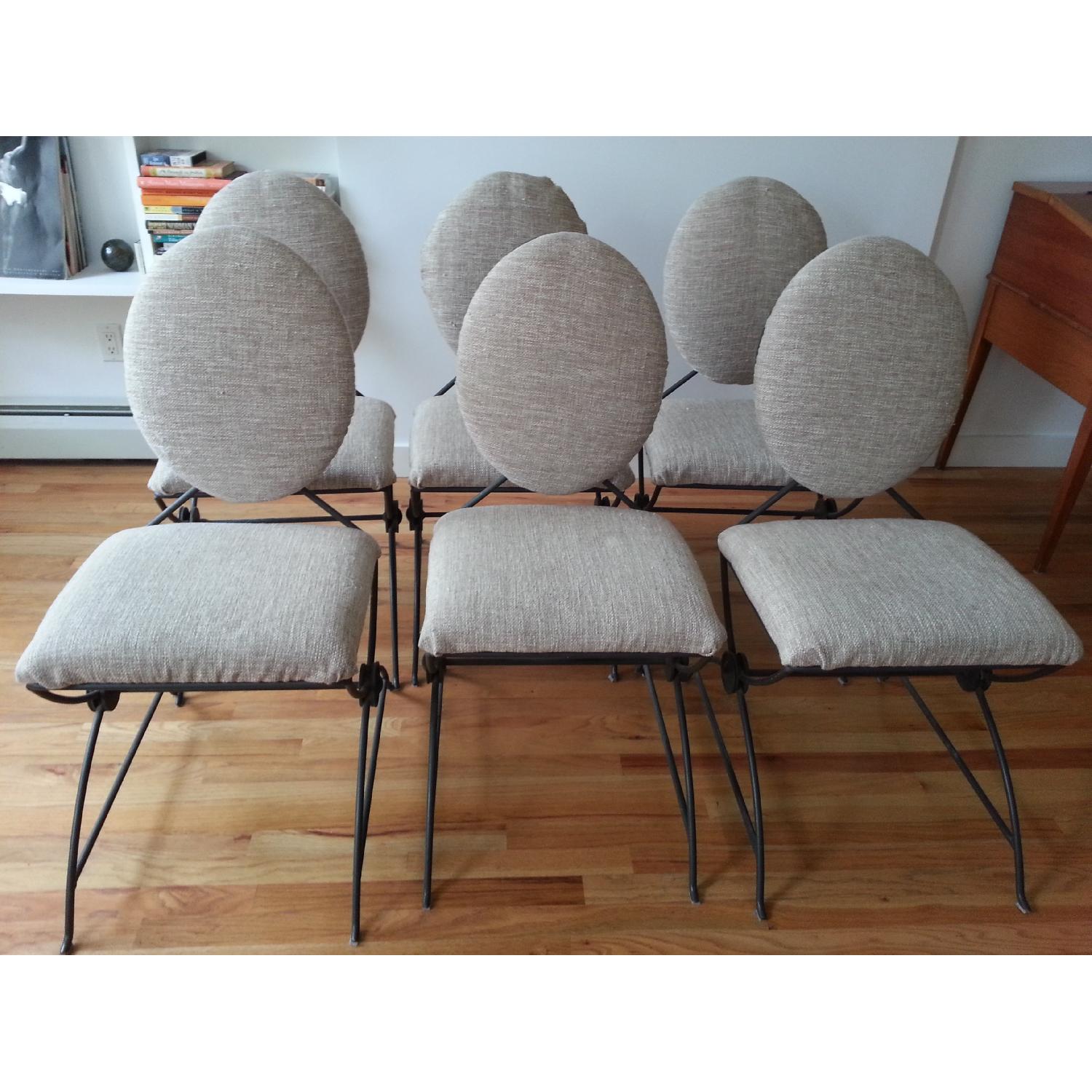Ungaro Cast Iron Chairs w/ Fabric - image-4