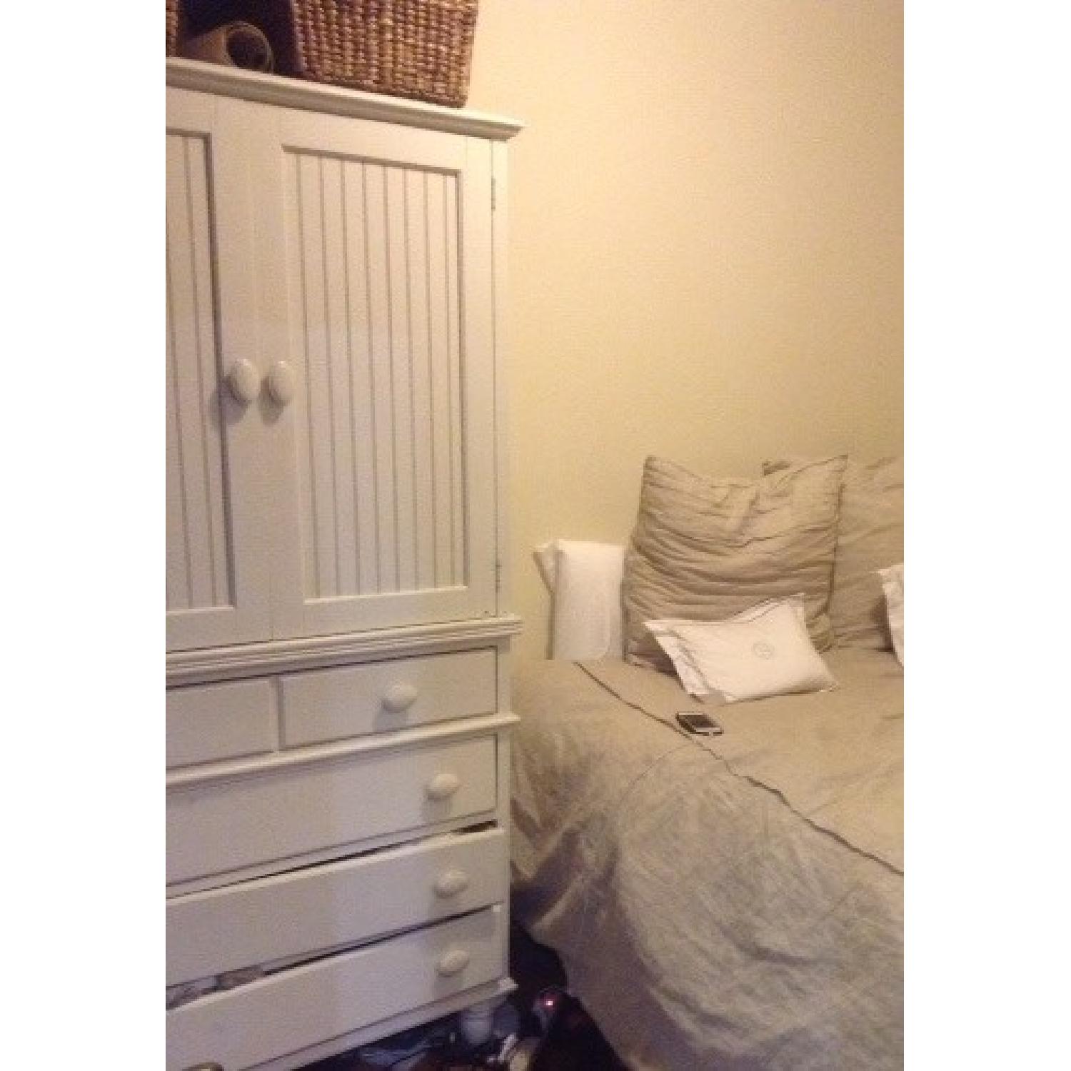 Large White Wooden Cabinet - image-1