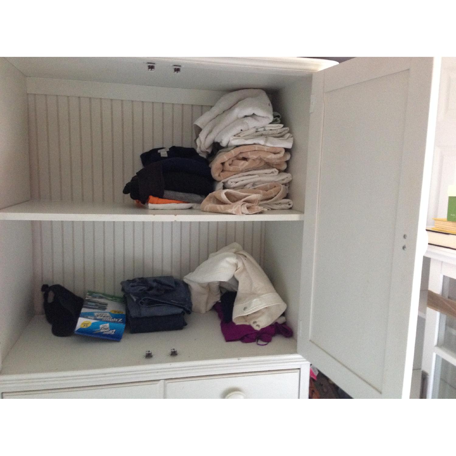 Large White Wooden Cabinet - image-2