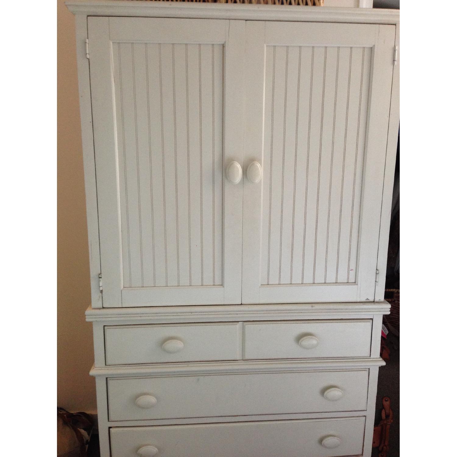 Large White Wooden Cabinet - image-4