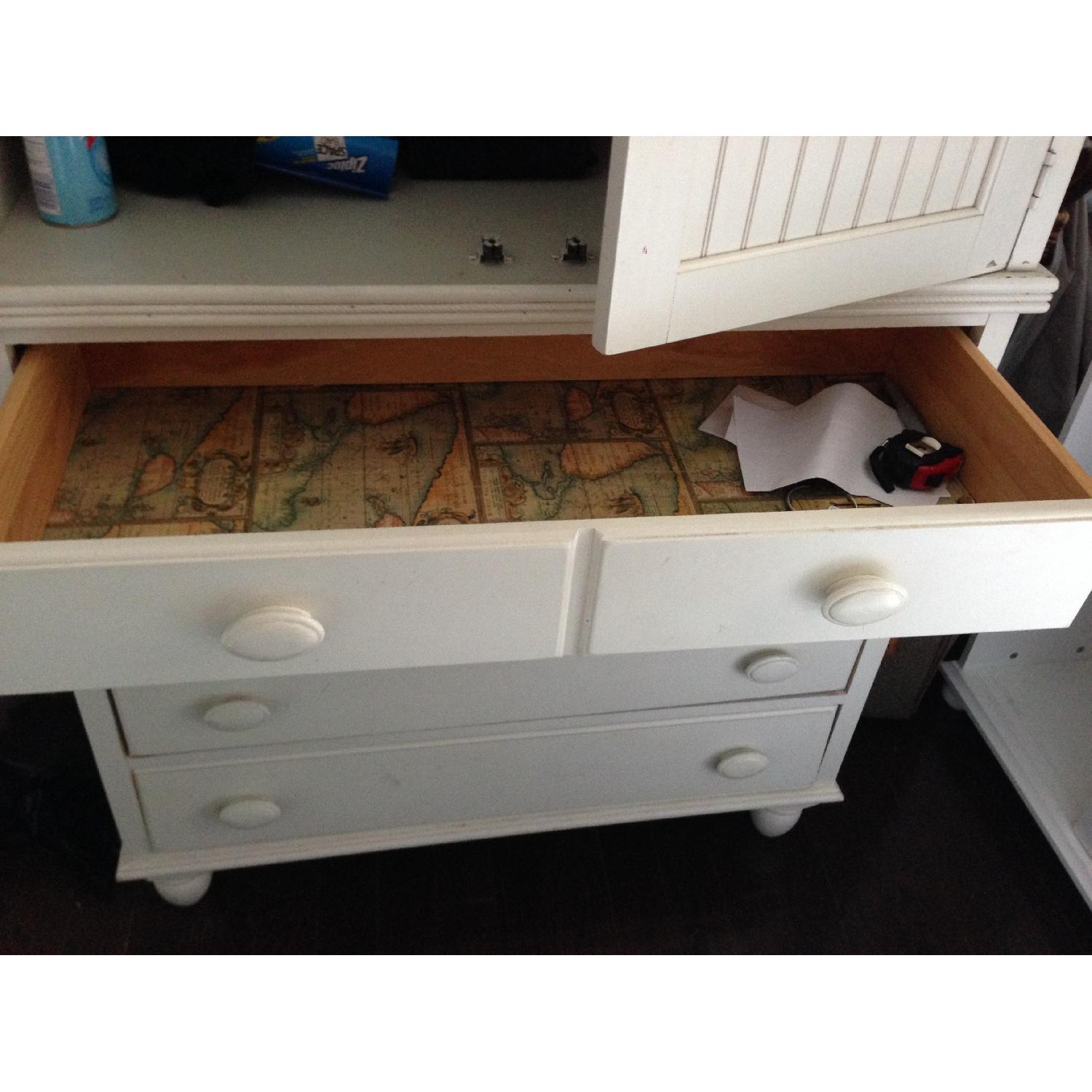 Large White Wooden Cabinet - image-5