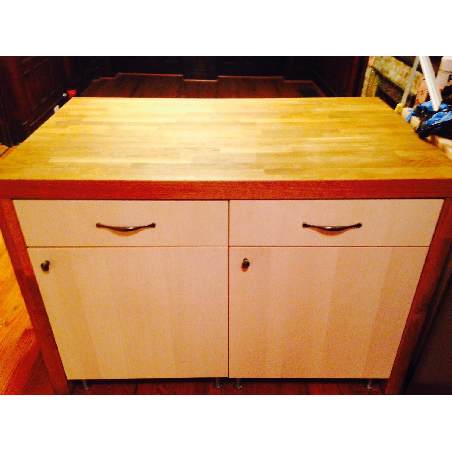 Butcher Block Kitchen Island - image-1