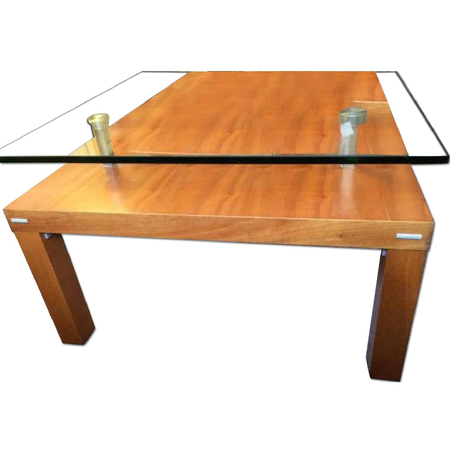 Modern Maple and Glass Coffee Table MUST SELL BY FRIDAY!! AptDeco