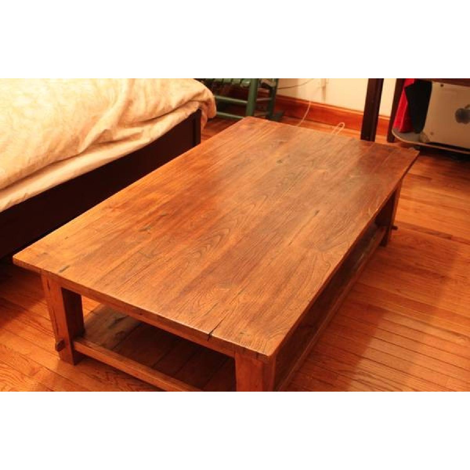 Antique Wood Coffee Table - image-2