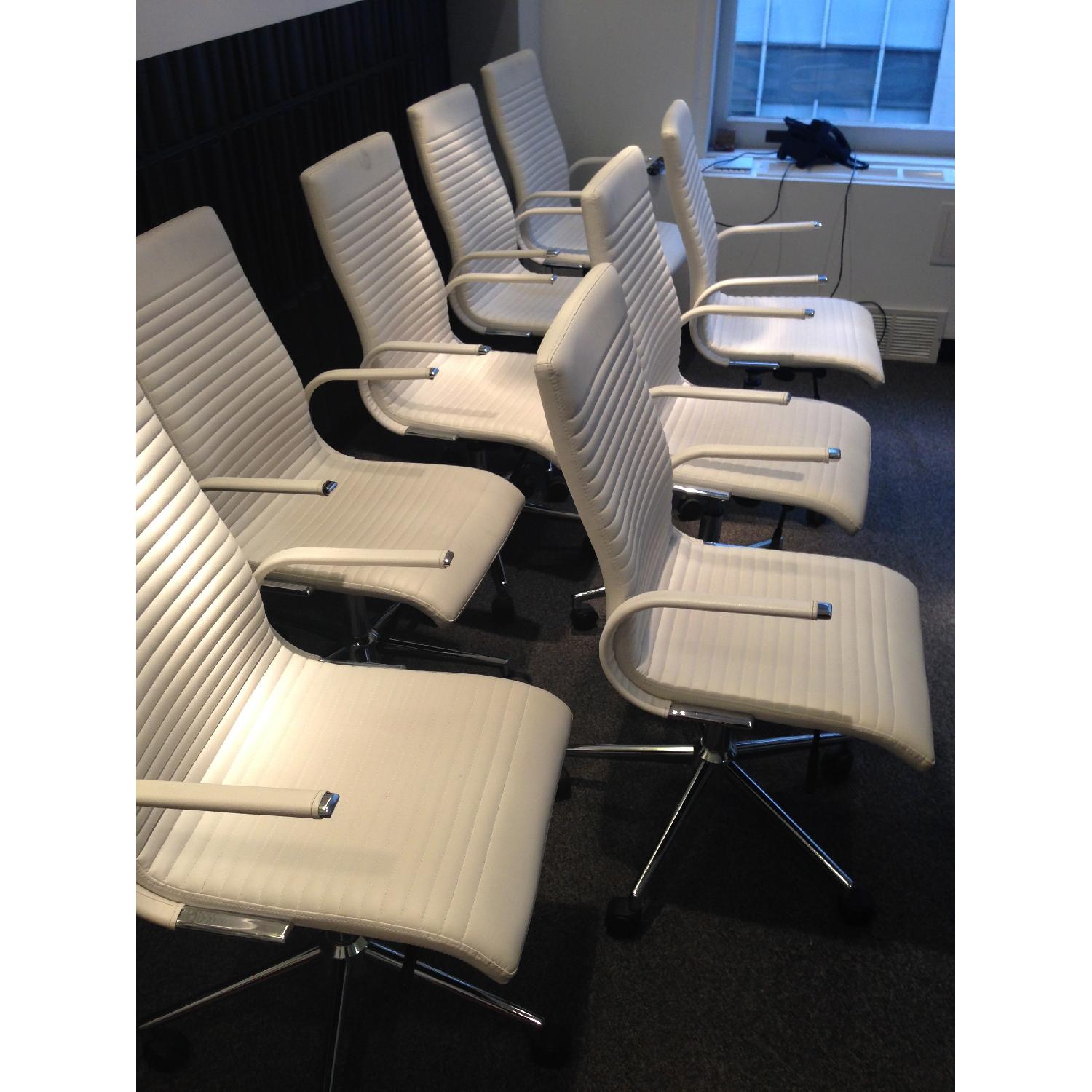 BoConcept Ferrara Chair- White Leather/Chrome - AptDeco