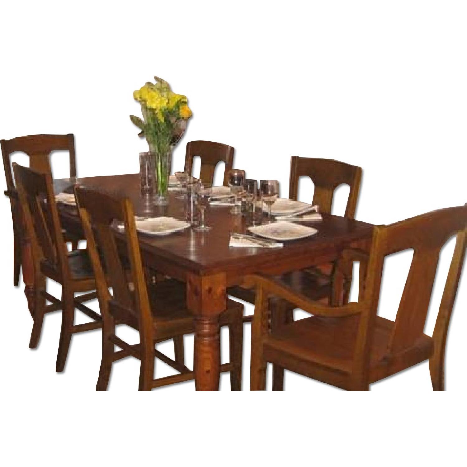 Pottery Barn Dining Table and 6 Chairs- Solid Oak - image-0