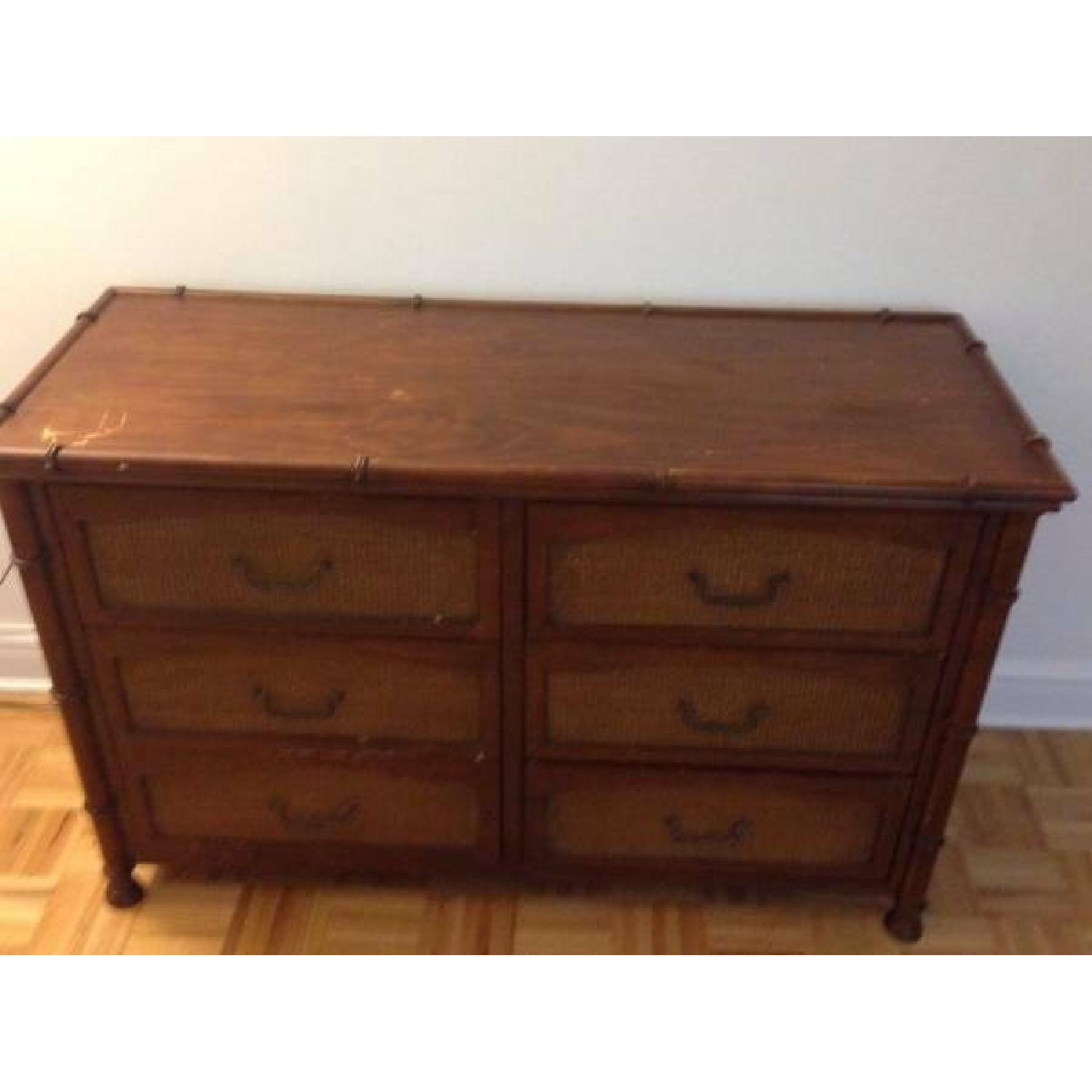 Pier 1 Brown Wood 6-Drawer Dresser - image-2