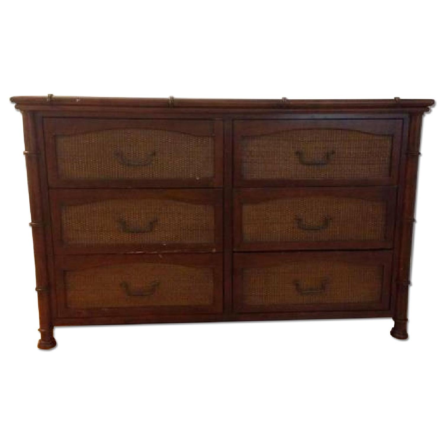 Pier 1 Brown Wood 6-Drawer Dresser