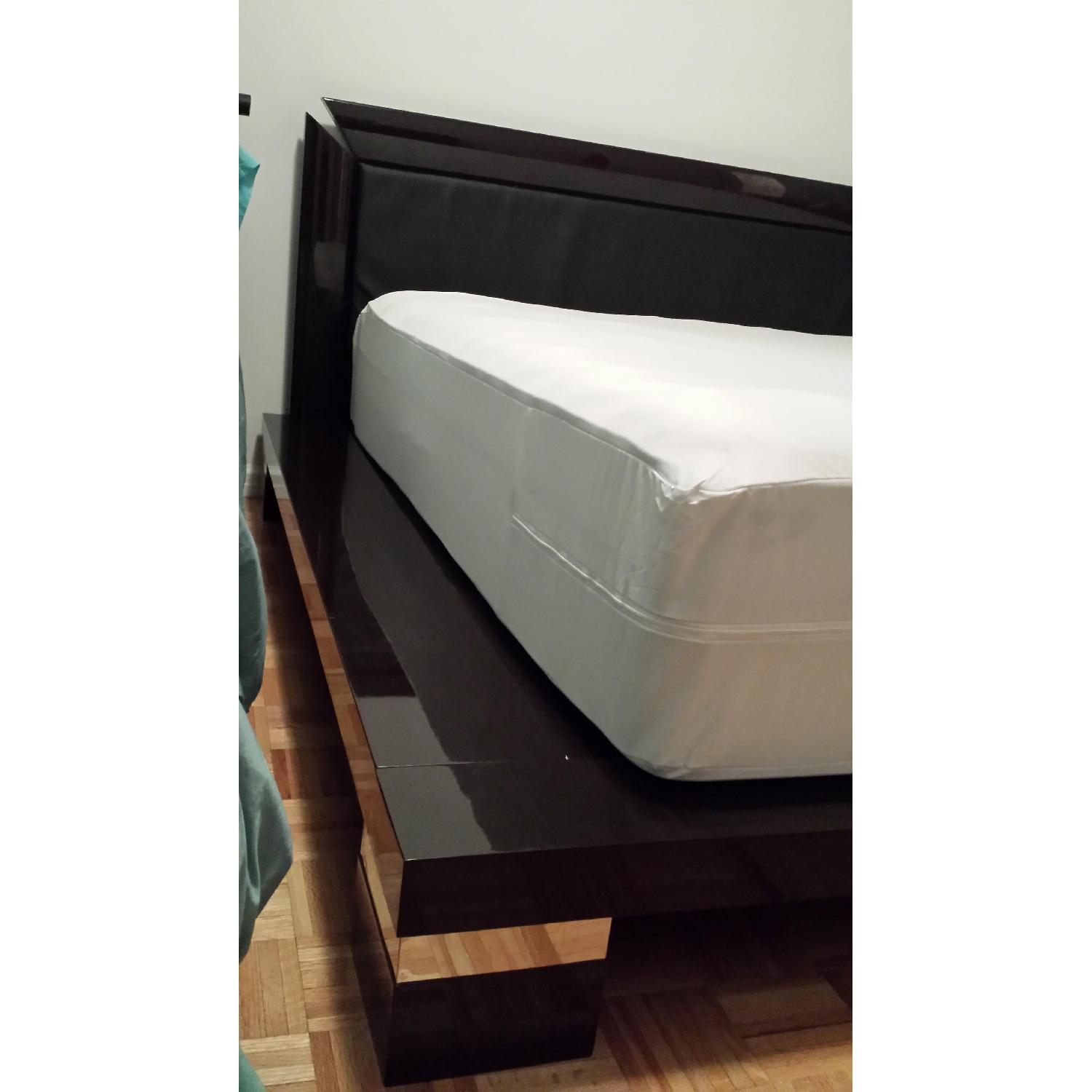 King Size Solid Wood Bed Frame with Nightstands - image-1