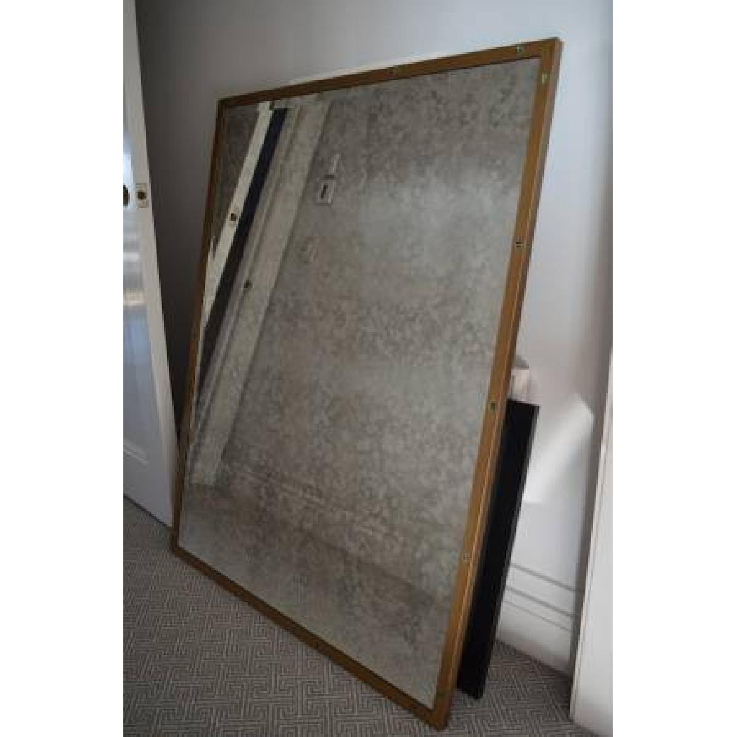 Restoration Hardware Antique Brass Mirror - image-1