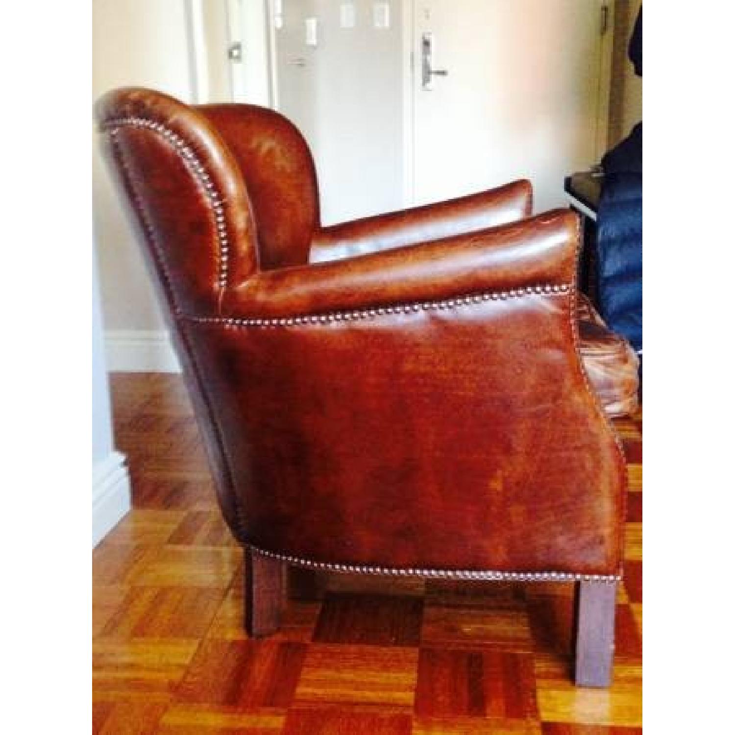 Restoration Hardware Professor Leather Chairs with Nailheads - image-2