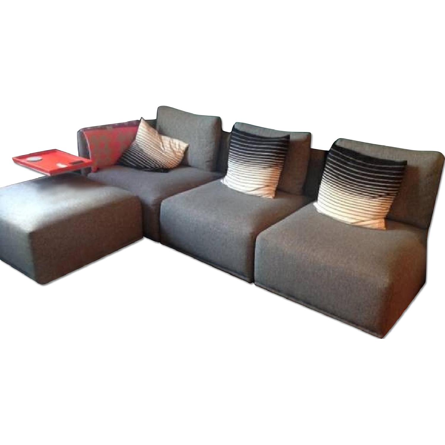 CB2 Gray Modular Sectional Sofa - image-0
