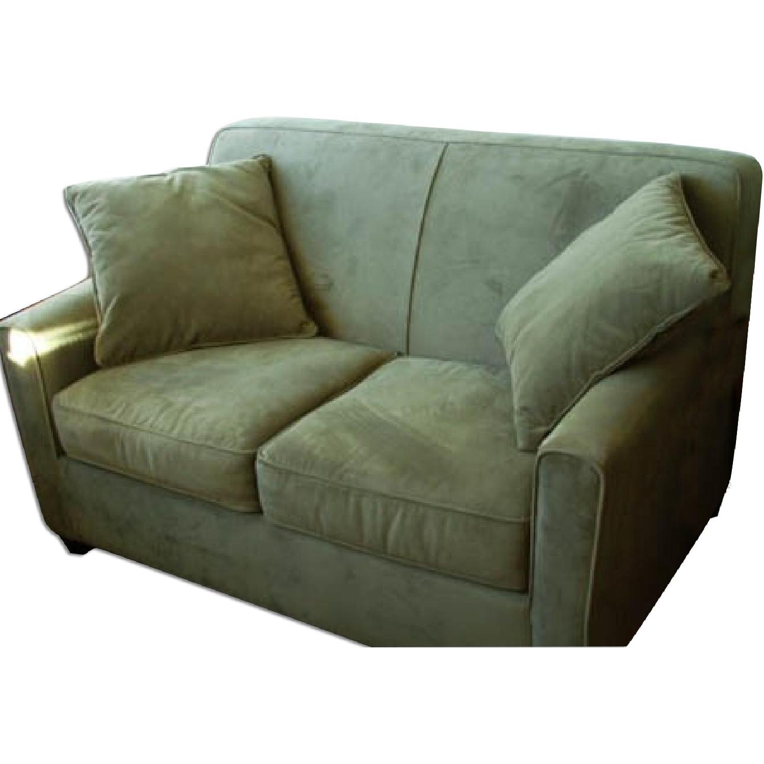 Raymour & Flanigan Sage Green Loveseat AptDeco