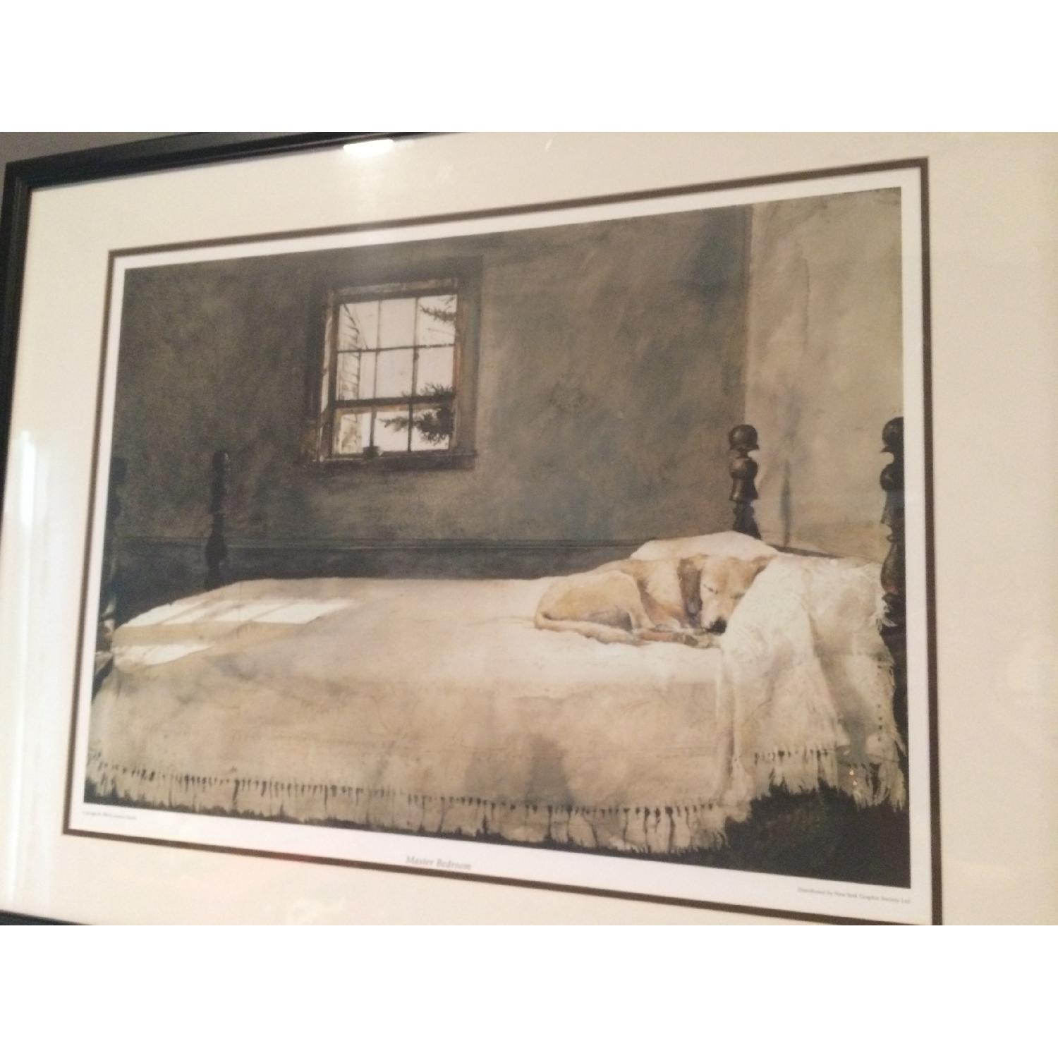 Master Bedroom Sleeping Dog Print by Andrew Wyeth Custom Framed - image-3