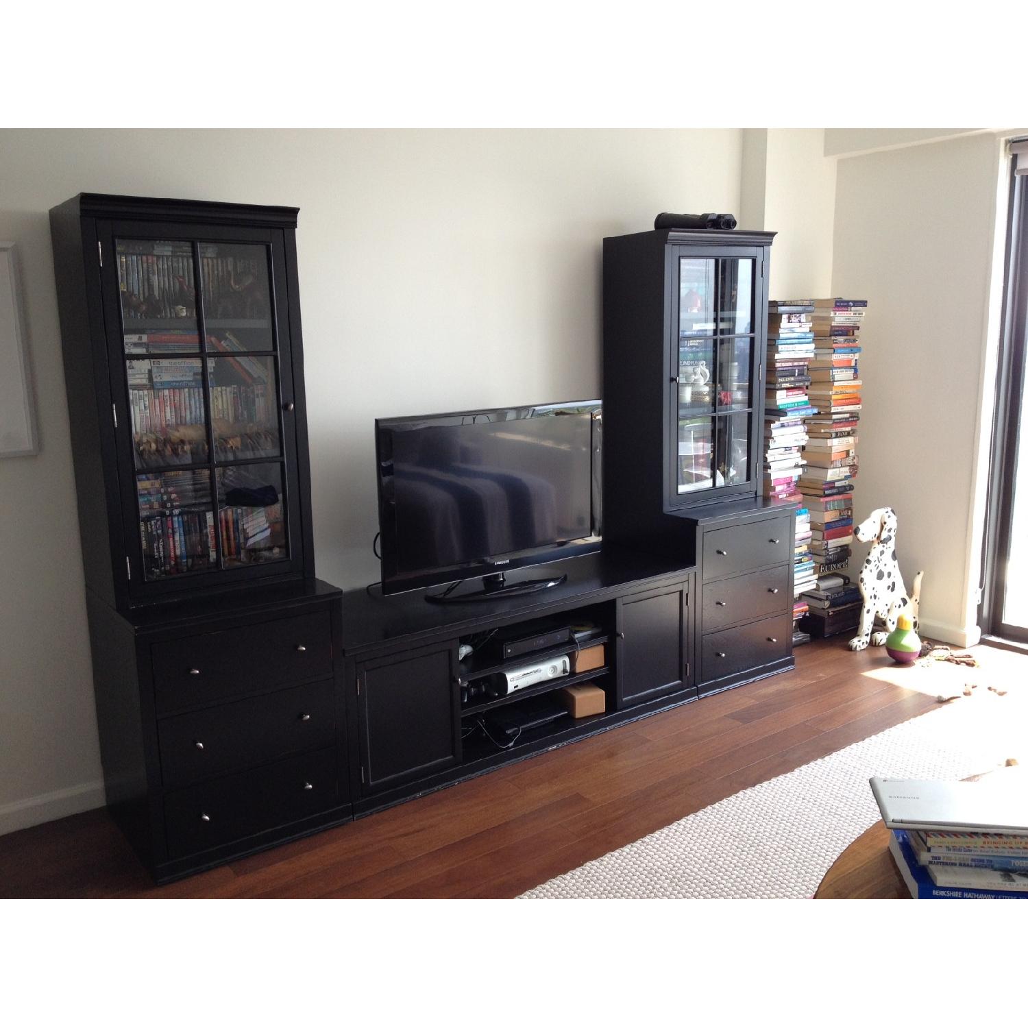 Pottery Barn Logan Media Suite With Towers - image-1