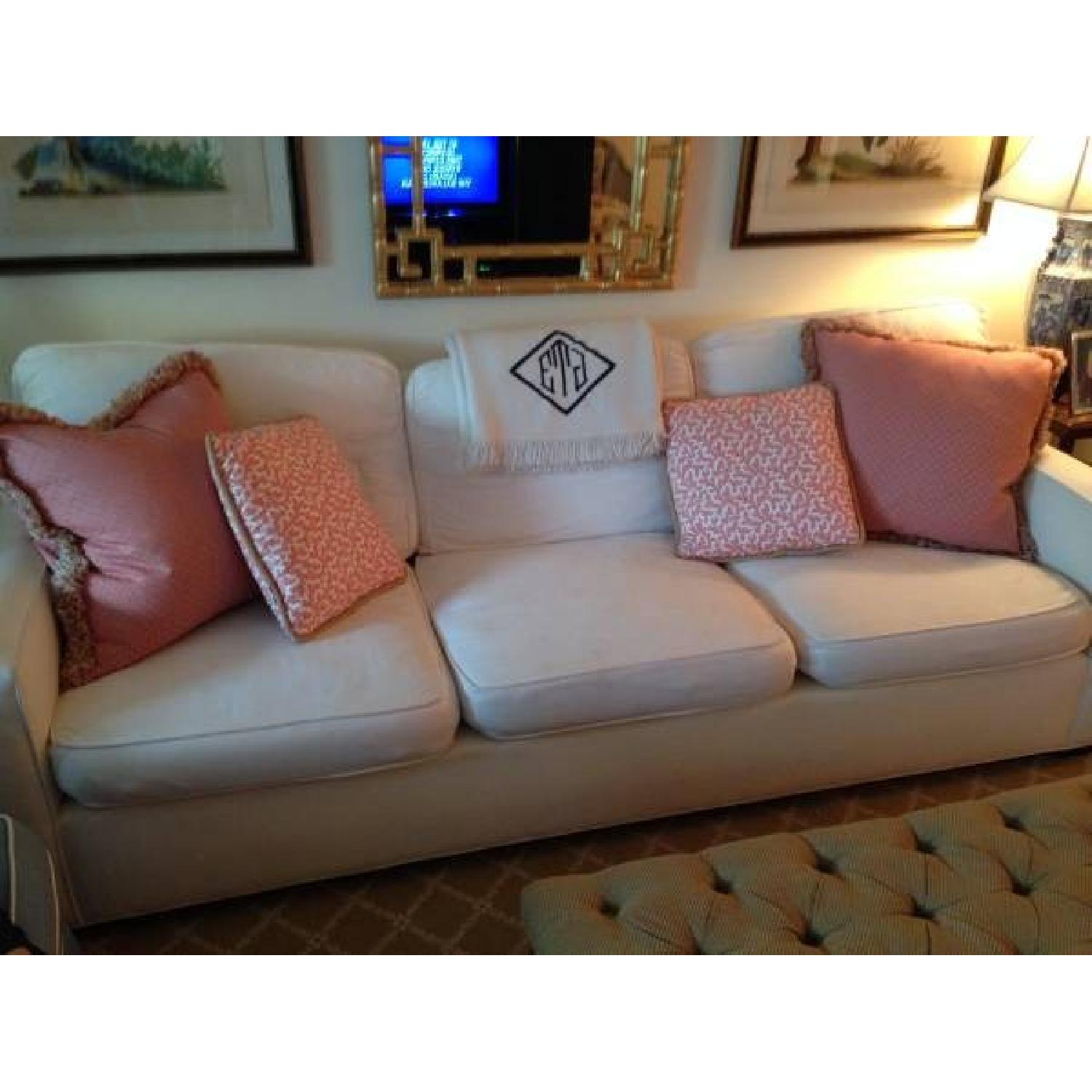 Pottery Barn Couch & Custom Pillows - image-1