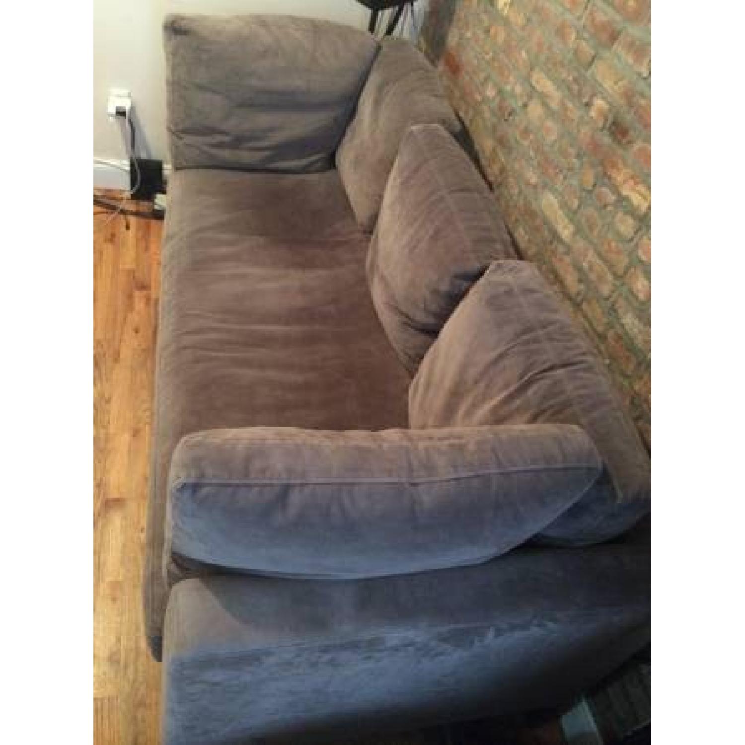 West Elm Microfiber Couch - image-1
