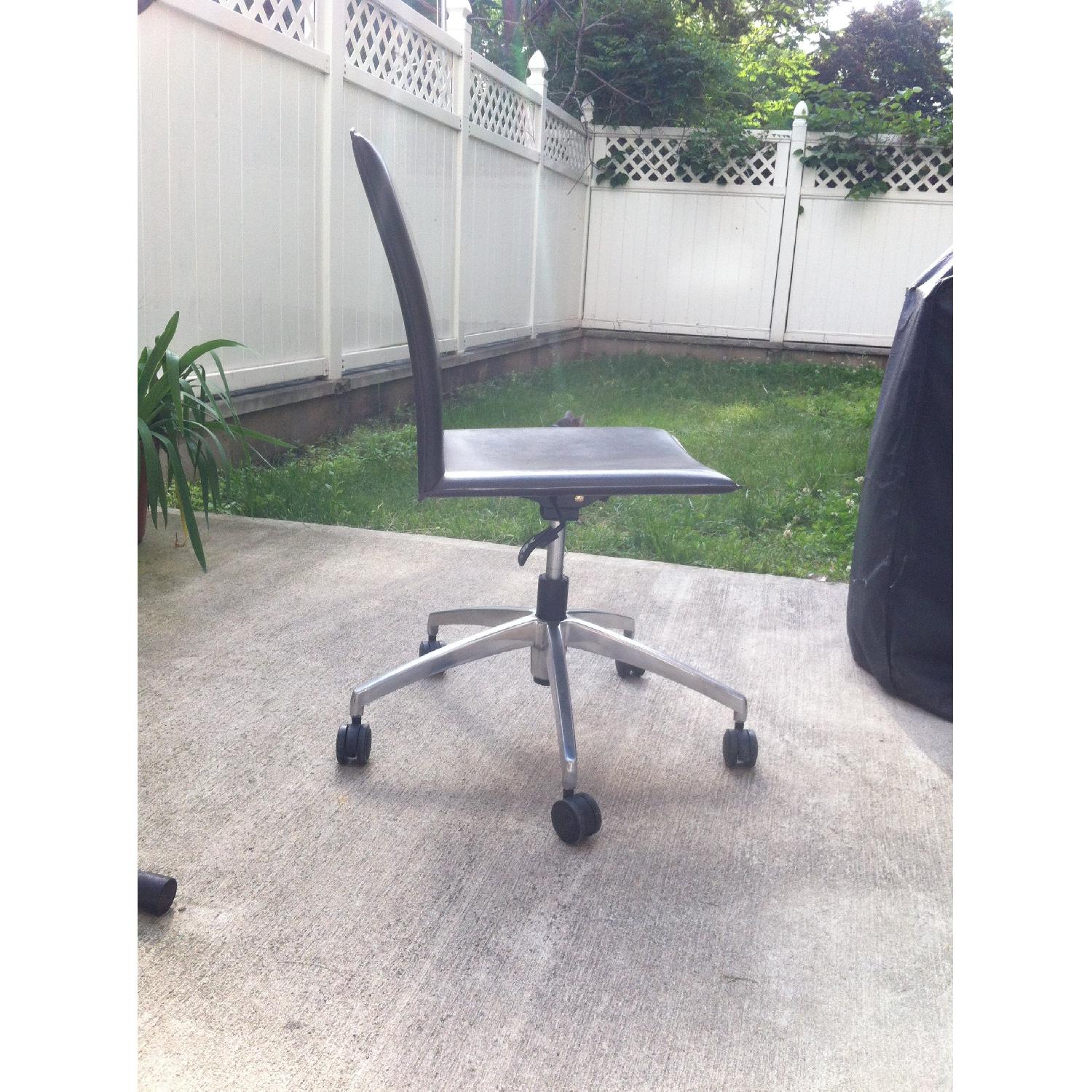 Crate and Barrel Folio Leather Office Chair - image-4