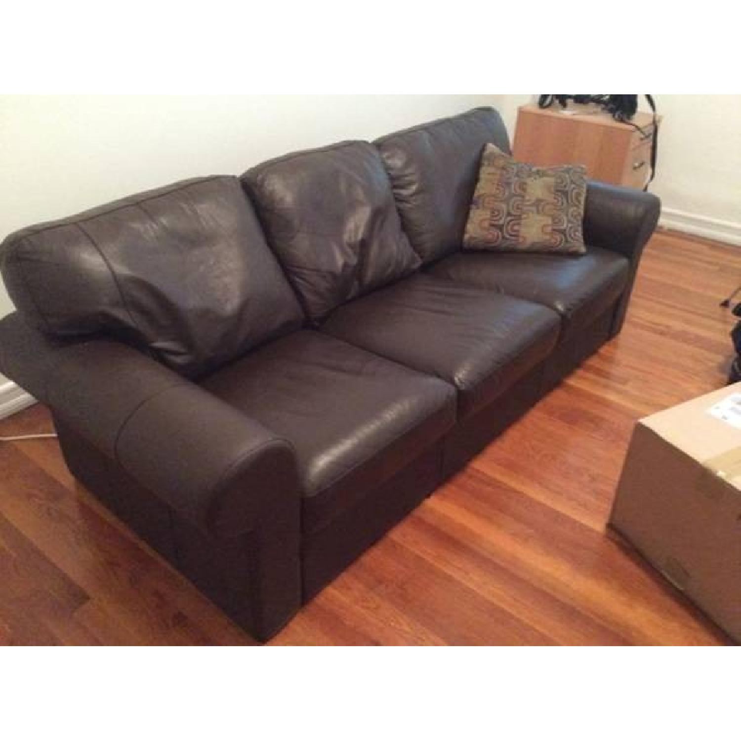 Ikea Leather Couch - image-3