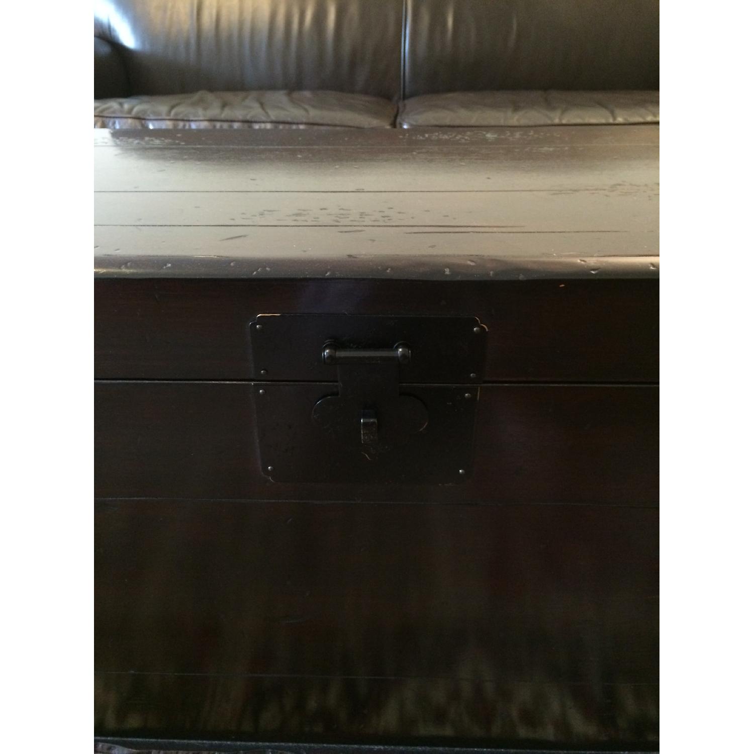 Pottery Barn Zen Brown Emmett Coffee Table/Trunk Best Offer AptDeco