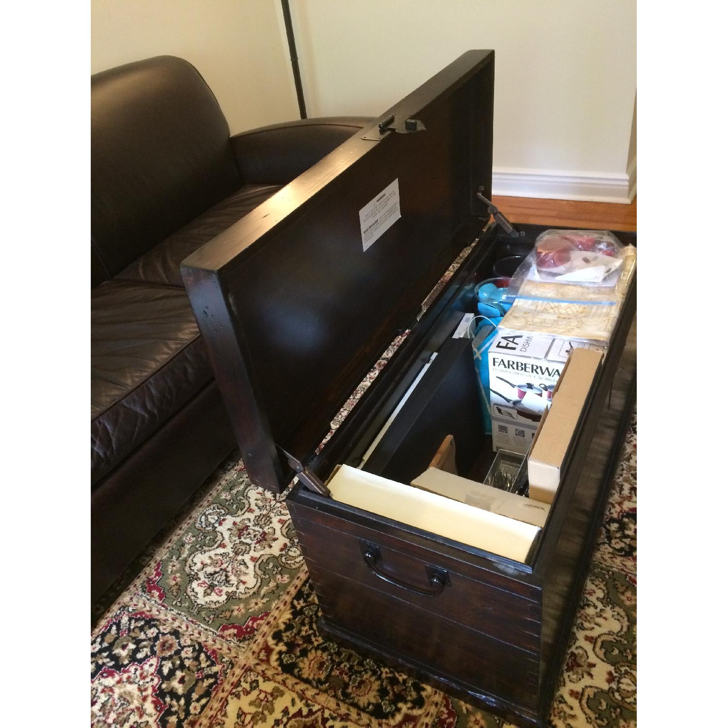 Pottery Barn Zen Brown Emmett Coffee Table/Trunk - Best Offer - image-18
