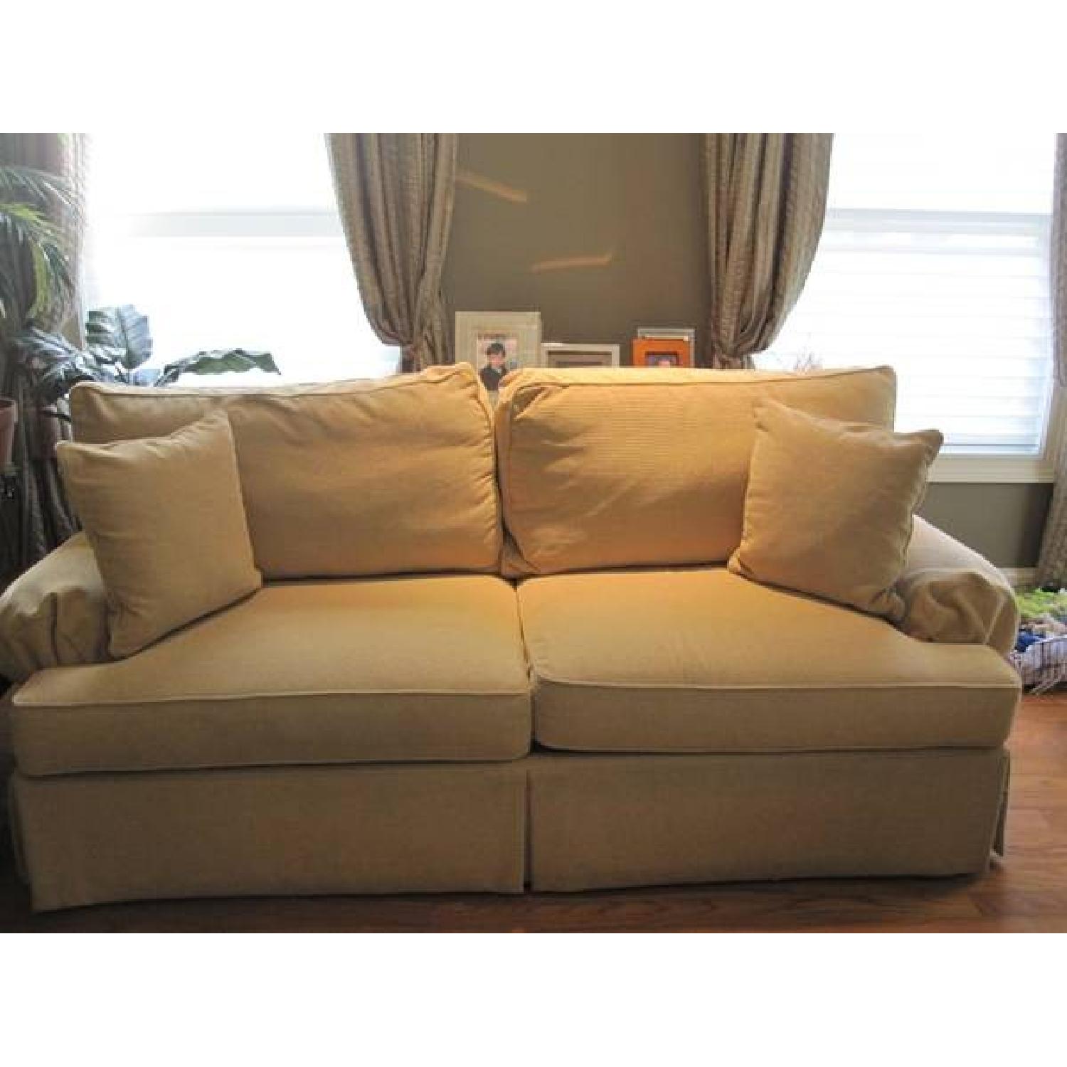 Ethan Allen Two - Cushion Couch - image-1