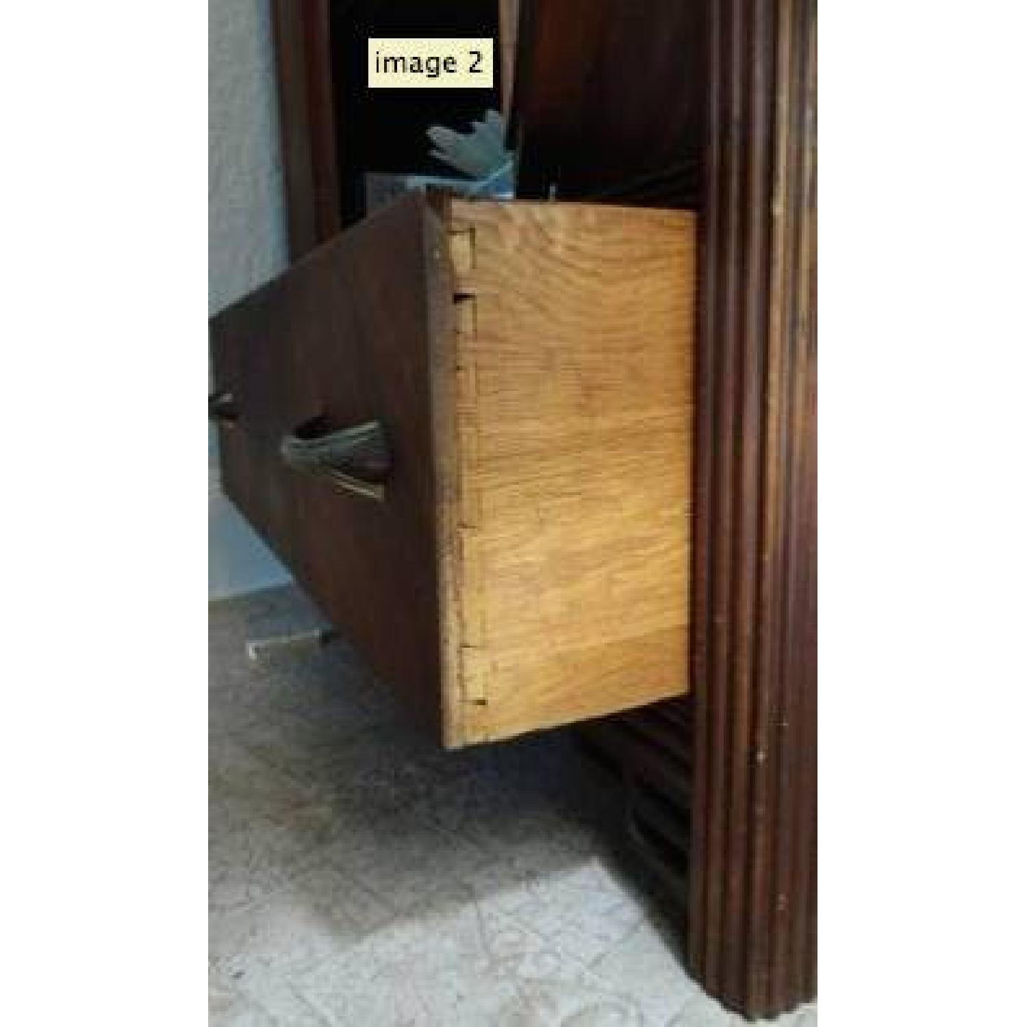 Antique Mahogany Hutch w/ Glass Door - image-4