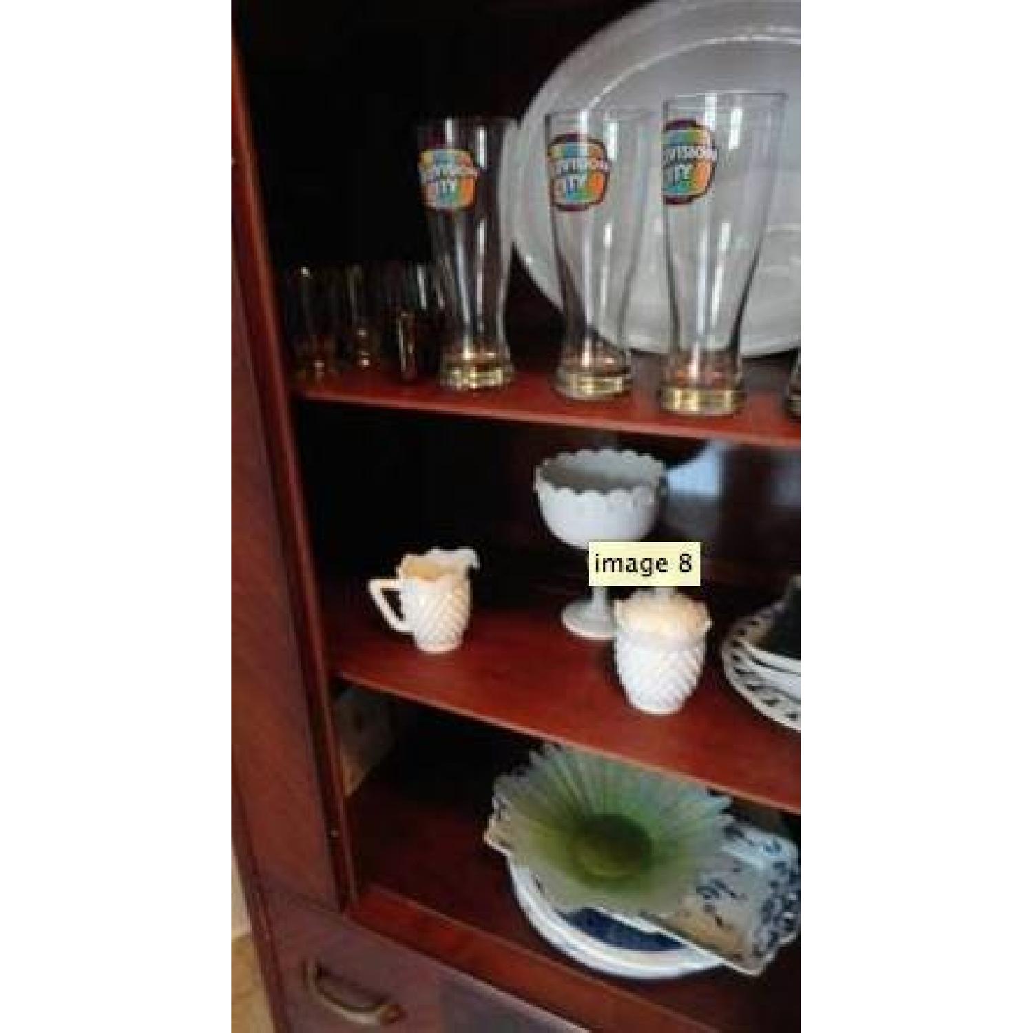 Antique Mahogany Hutch w/ Glass Door - image-6