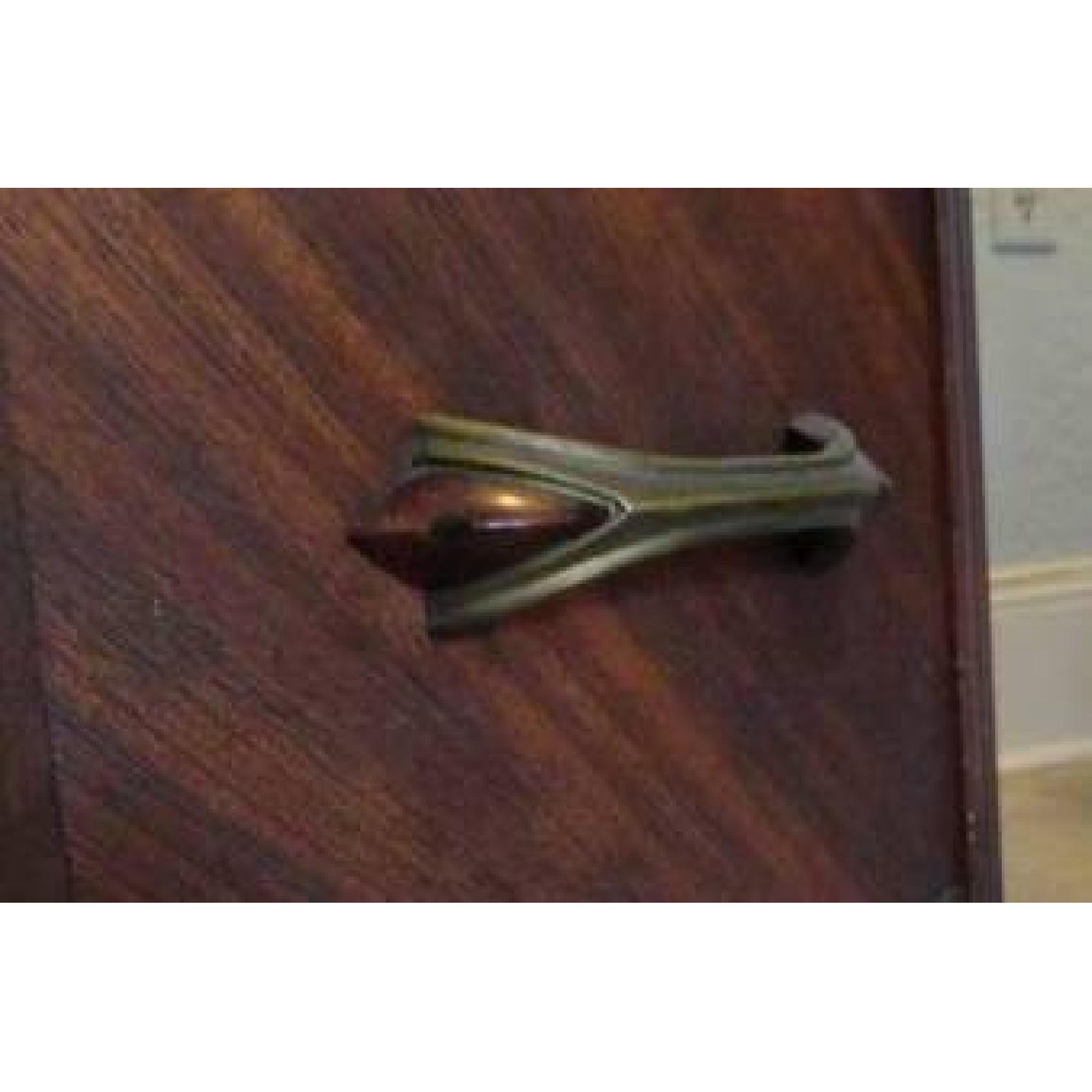 Antique Mahogany Hutch w/ Glass Door - image-9