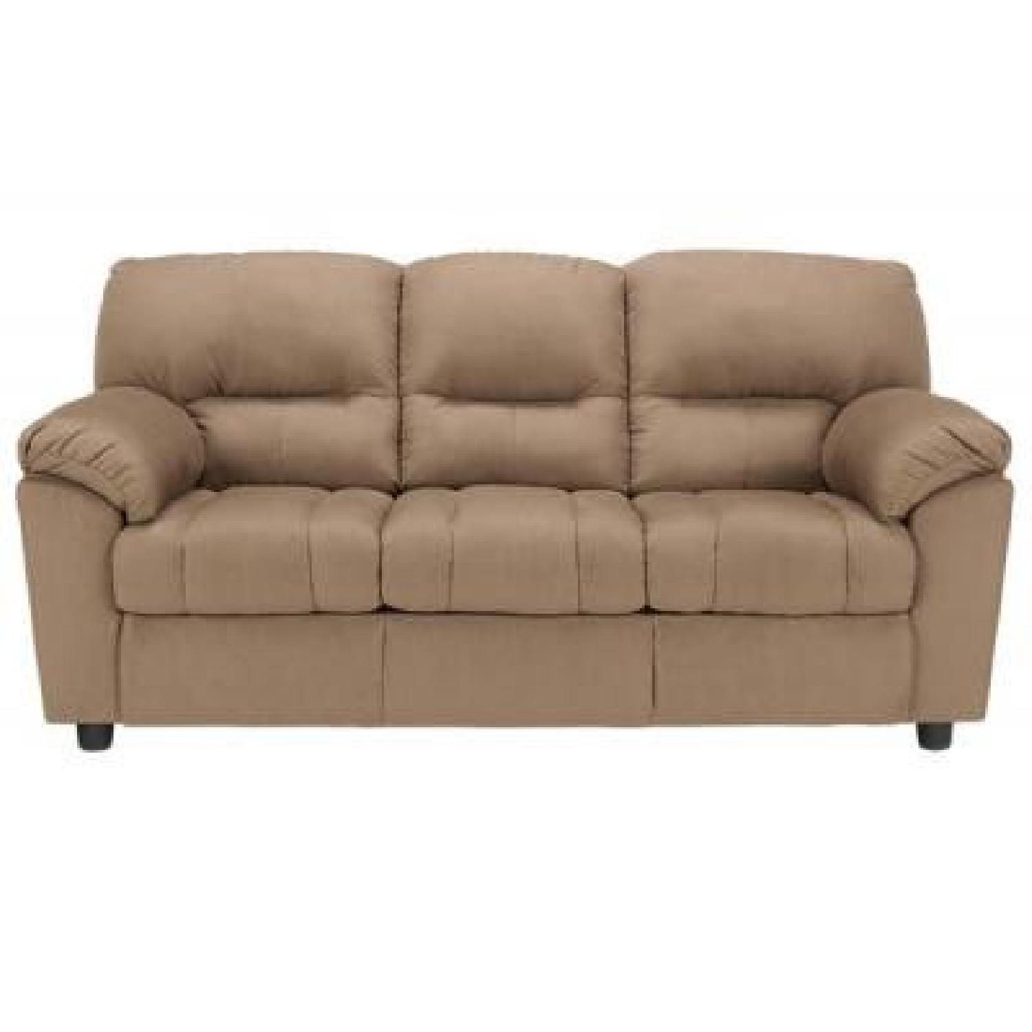 Ashley's Mocha Sofa and Love Seat Set - image-1