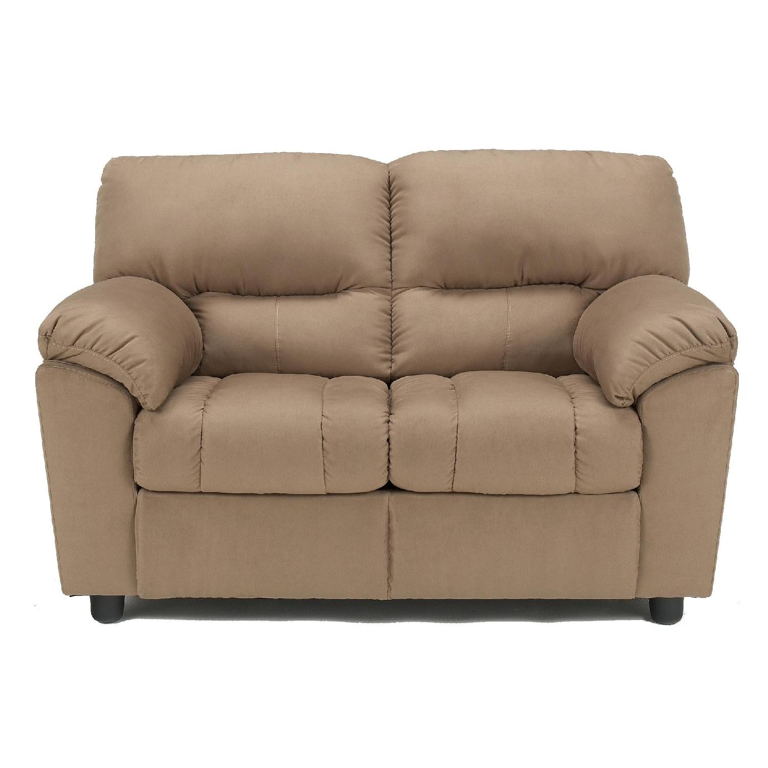 Ashley's Mocha Sofa and Love Seat Set - image-2