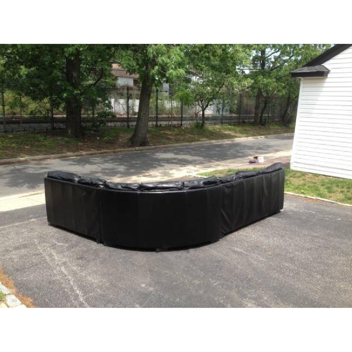 Phillip Engel Black Leather Sectional - image-4